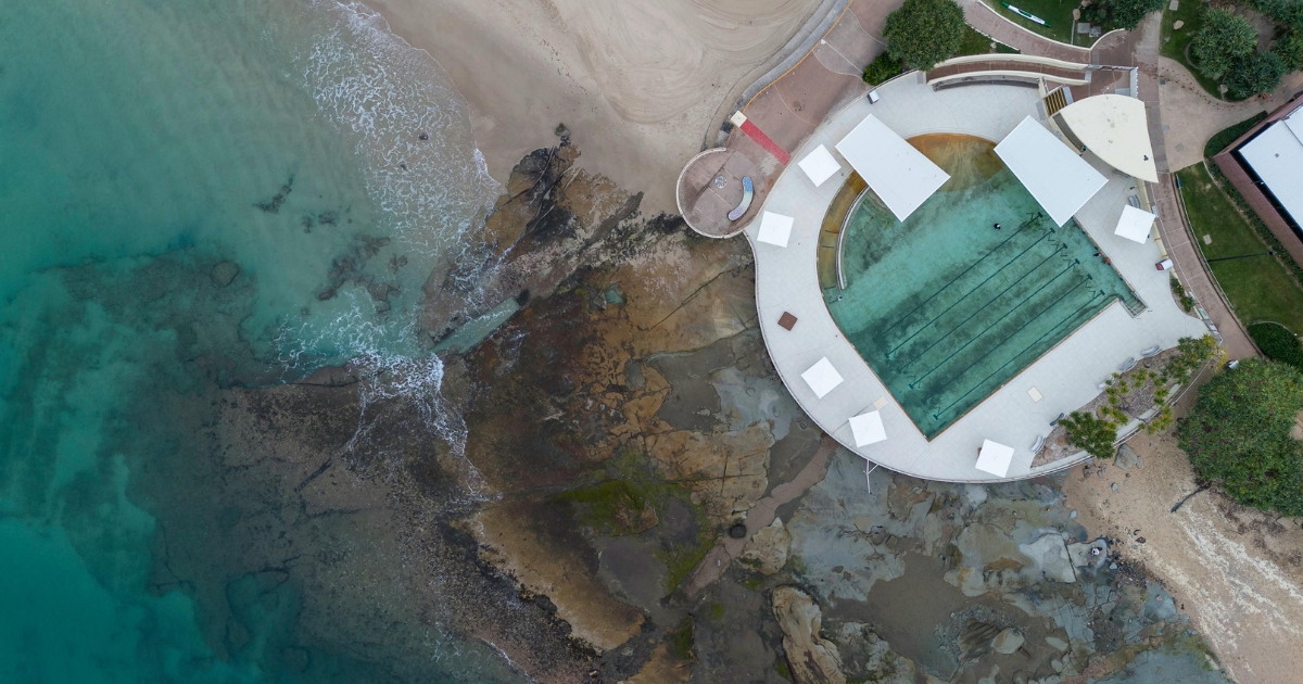 Saltwater pool at Kings Beach, Caloundra near the body surfing break